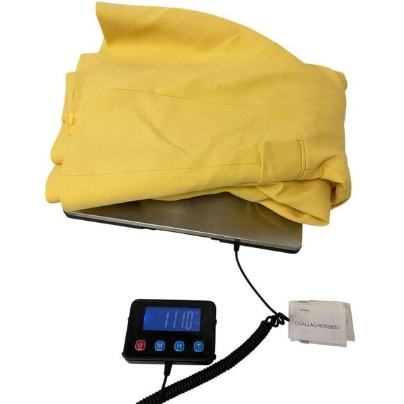 Zara Womens Blazer M Yellow Double Breasted Tuxedo Polyester Jacket 2665/797 NWT - Picture 16 of 16